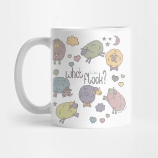 Funny Sheep What the Flock Mug